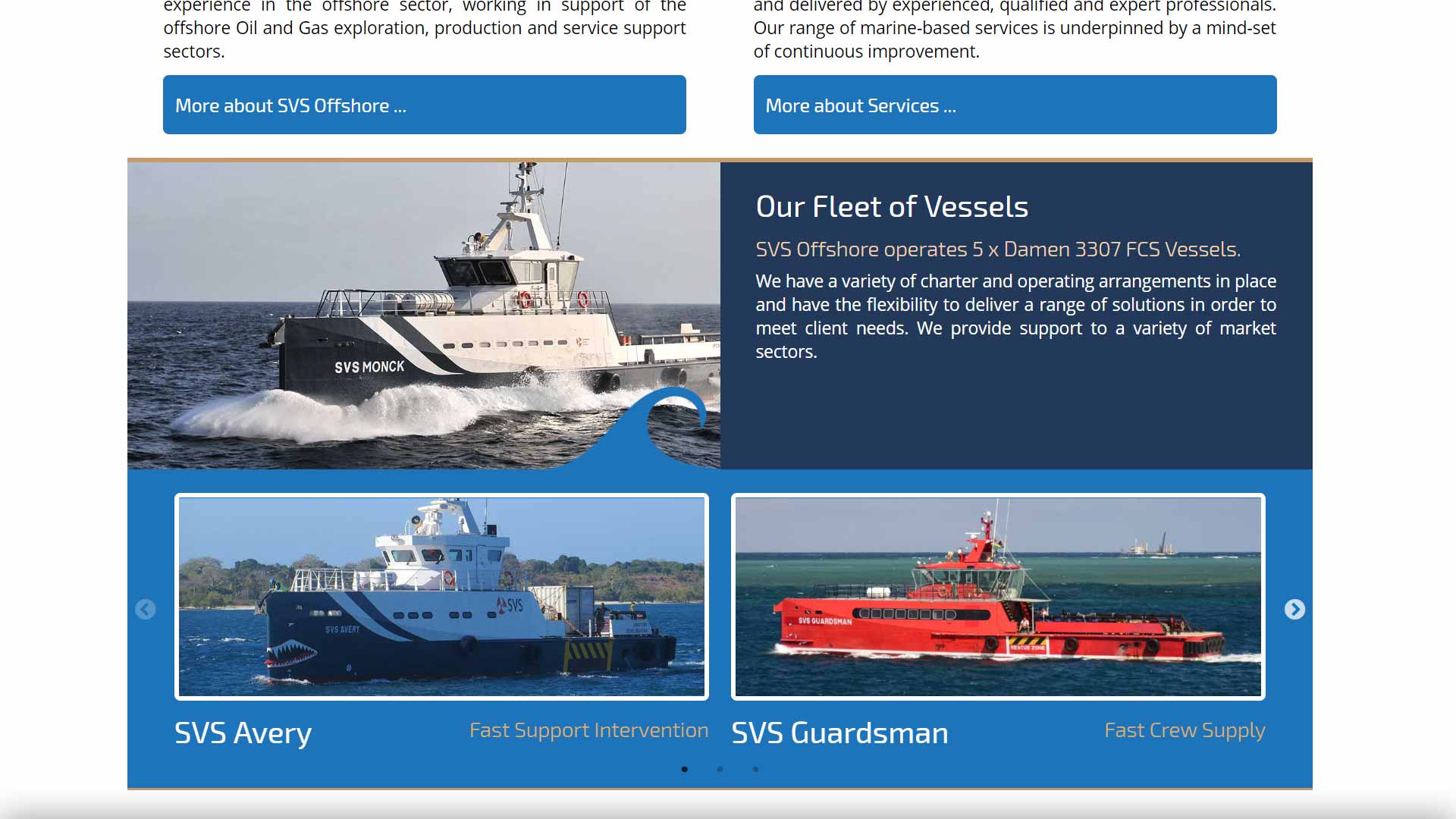 SVS Offshore Website Design and Development